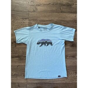 Patagonia Daily Capilene T-Shirt Mens XS Blue Base layer Cool Performance Hiking